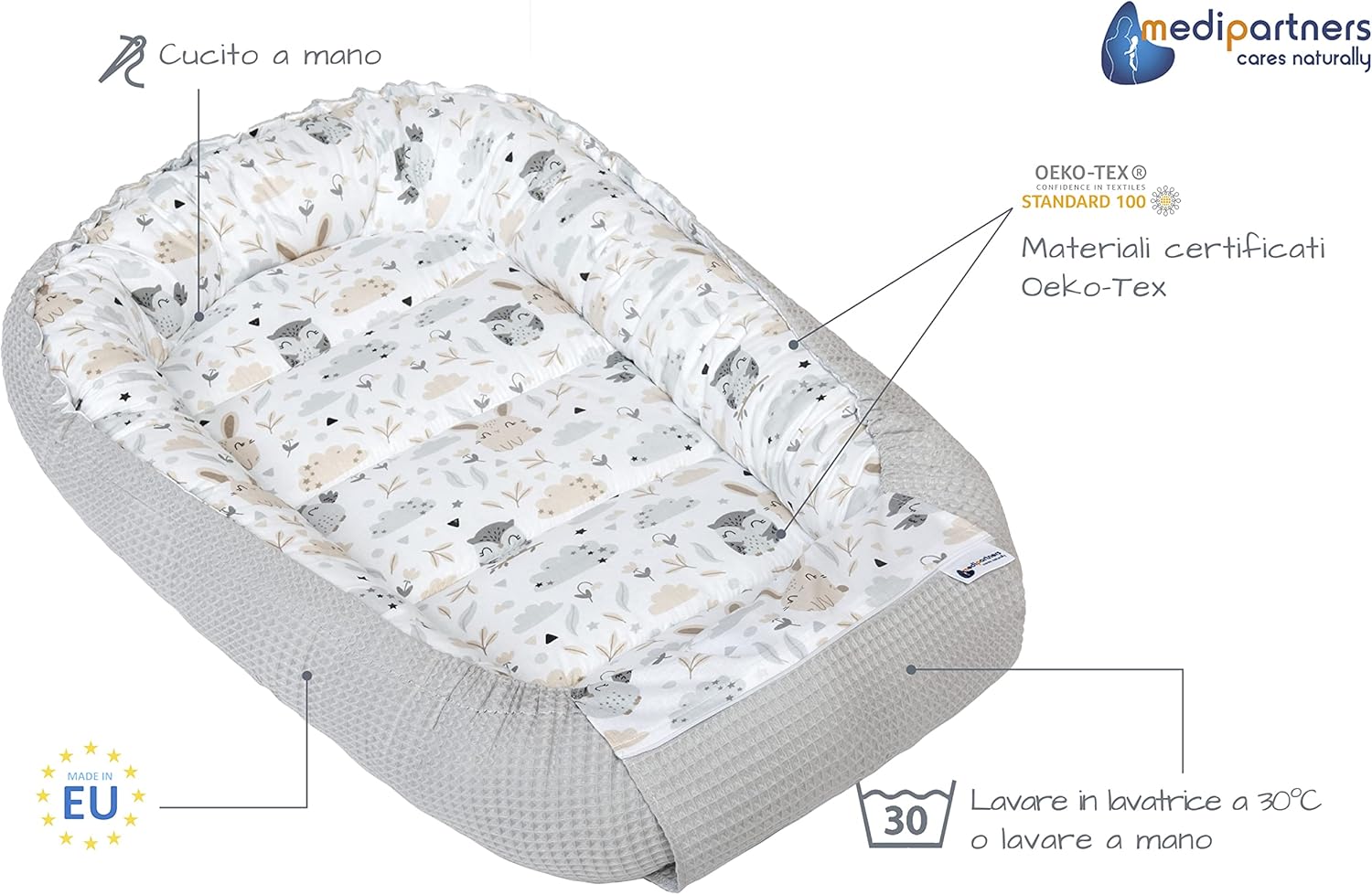 Thumbnail 4 de Medi Partners Riduttore Lettino Neonato 100x60x15