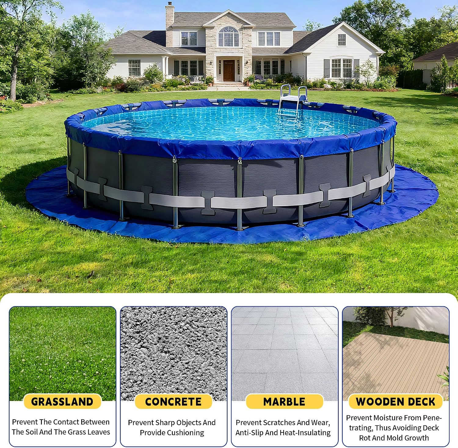 Detalle de RAINDEWAY Round Tarp, 10 Feet