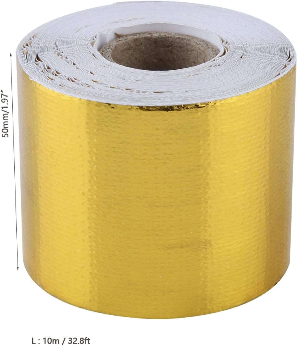 Detalle 1 de Fydun värmereflekterande tejp, självhäftande aluminiumfolie, guld 10 m x 5 cm