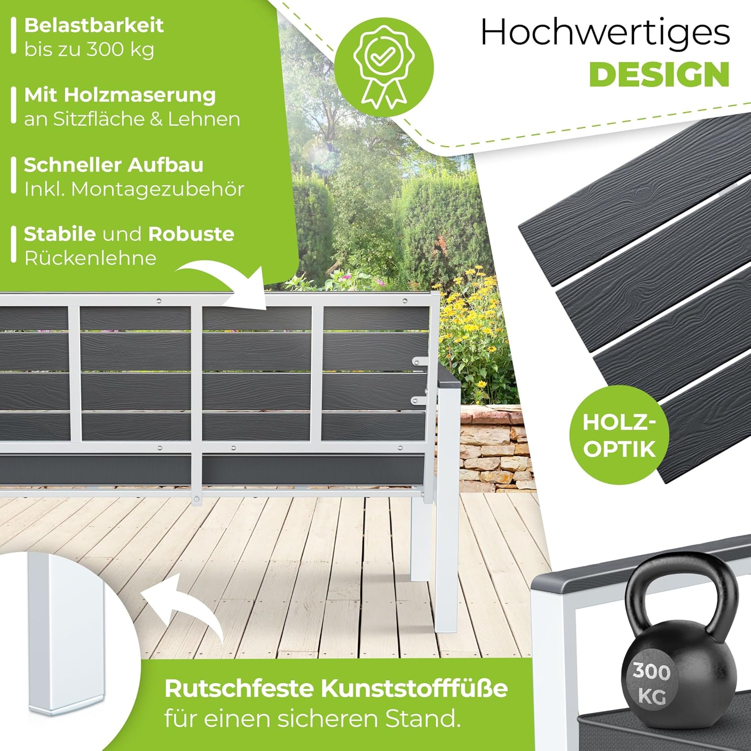 Thumbnail 4 de KESSER® Gartenbank 300 kg Belastbarkeit
