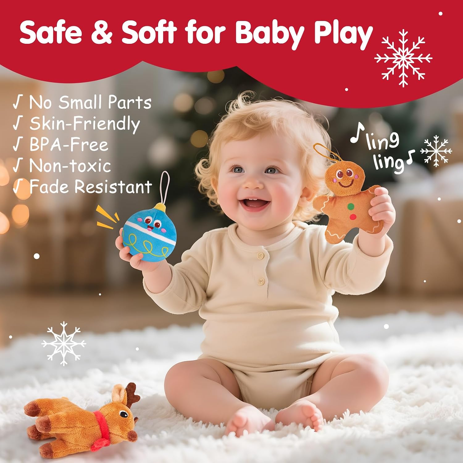 Thumbnail 5 de hahaland Baby Toys 6–12 Months sensory plush