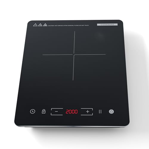 Detalle de COOKNANO Plaque à Induction Unique 2000W – Puissance, Praticité et Sécurité