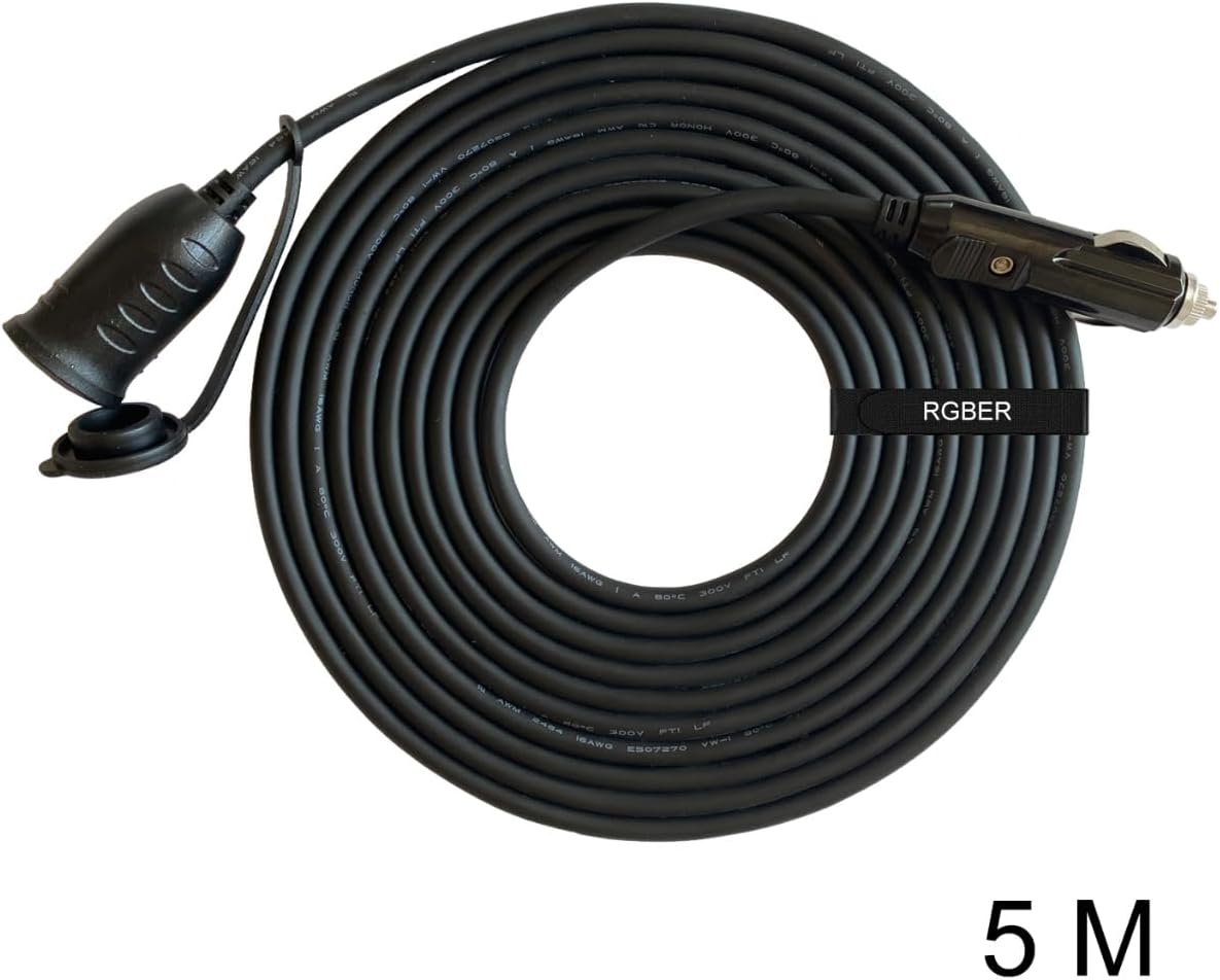 Thumbnail 1 de RGBer® 12V Zigarettenanzünder Verlängerungskabel mit Stecker – passend für Auto-Kühlbox und Kompressor