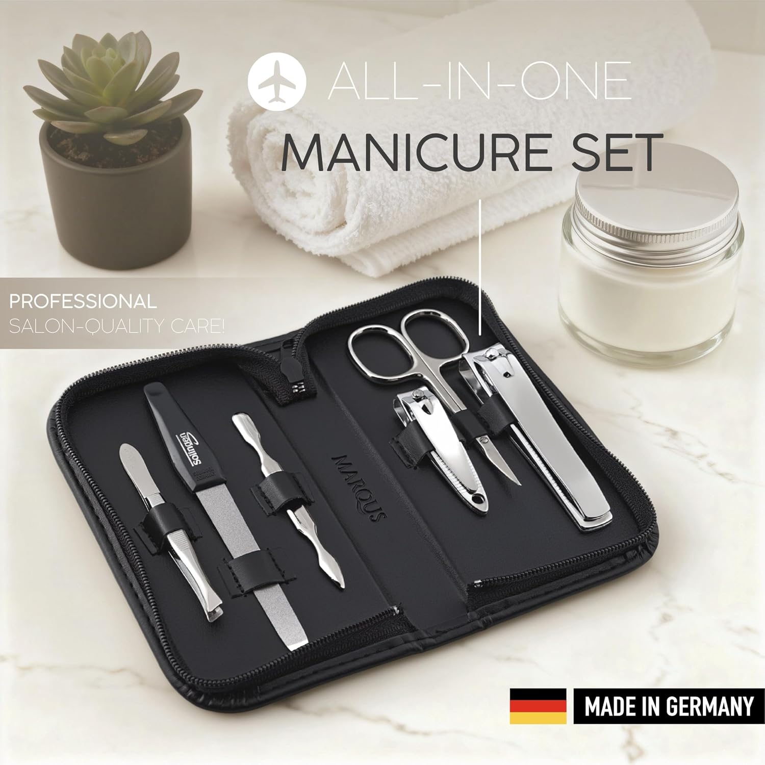 Thumbnail 4 de Solingen Set manicure da uomo e donna – Kit professionale di 6 pezzi con custodia da viaggio
