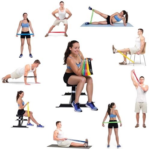 Detalle 2 de Panathletic Elastici Fitness Set di 5 Bande: 5 livelli di resistenza, guida eBook in italiano