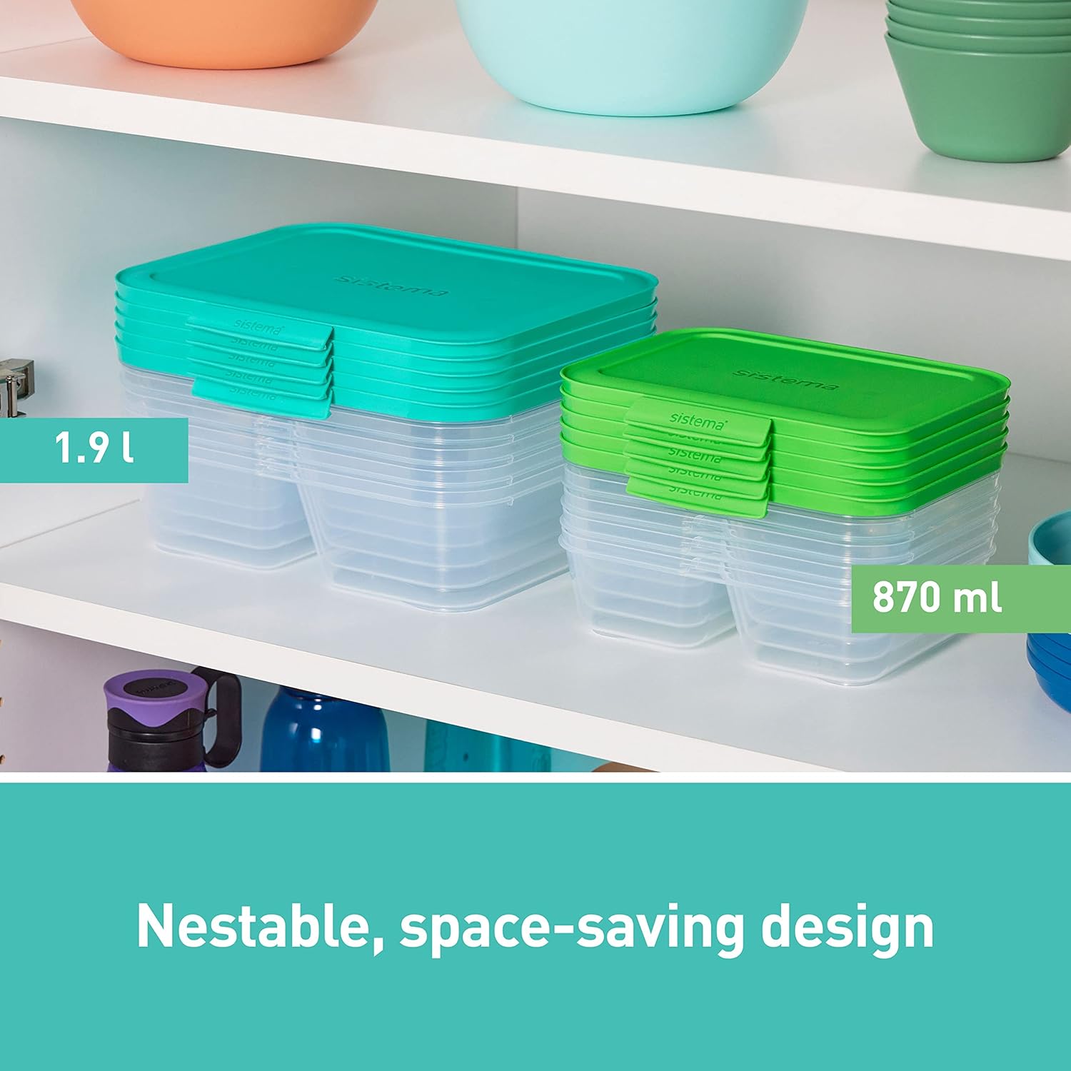 Detalle 1 de Sistema Nest IT - Recipientes Herméticos para Alimentos 🍱