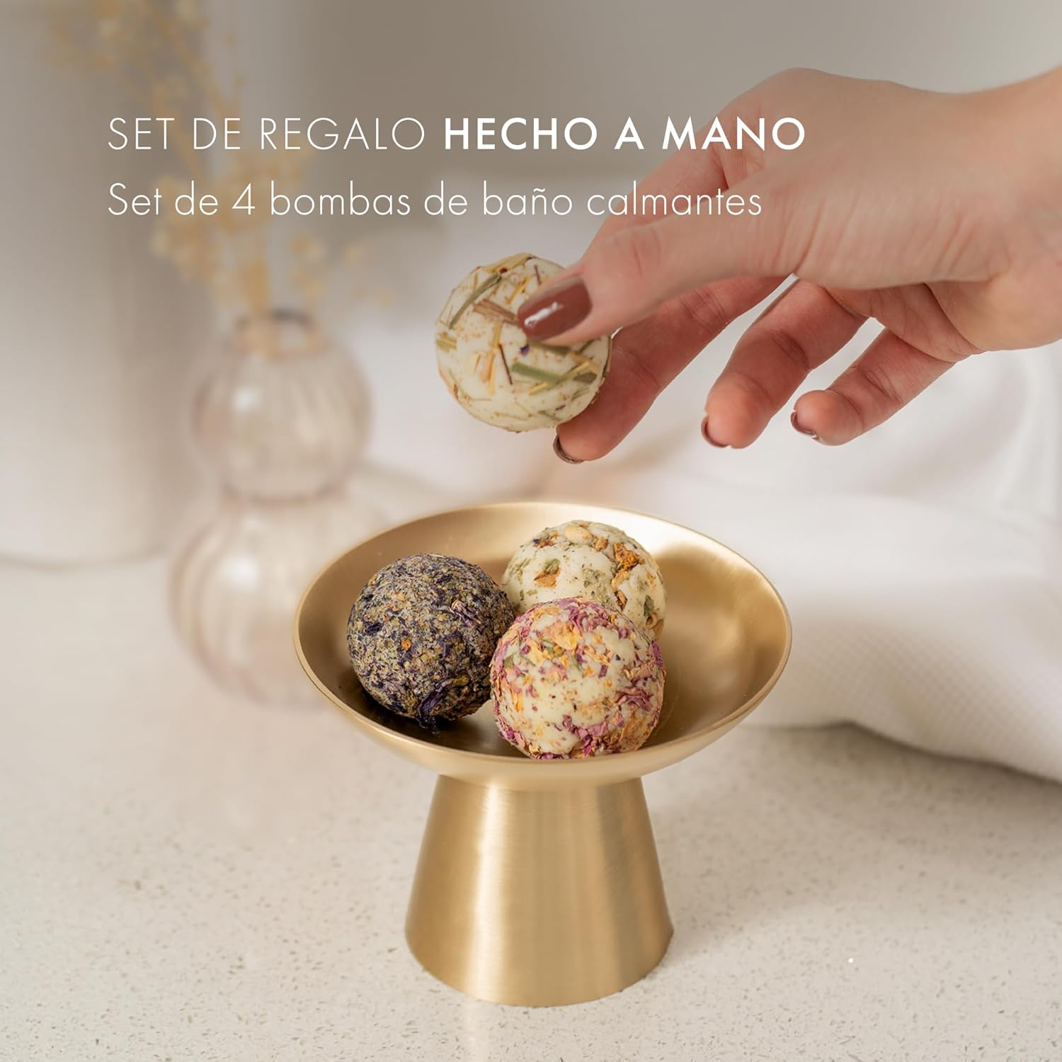 Detalle de Satin Naturel 4 Bombas de Baño BIO de Lujo