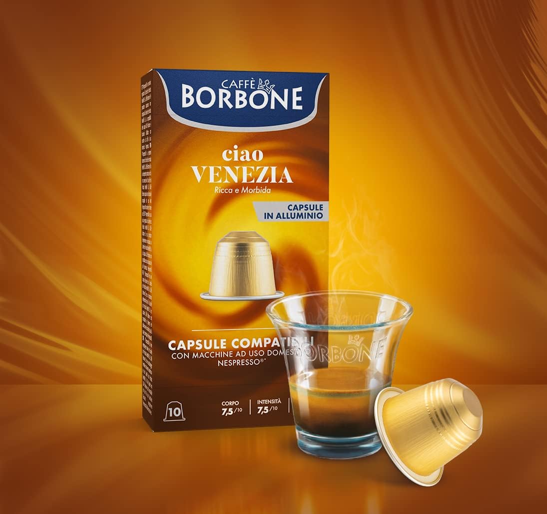 Detalle 2 de Caffè Borbone Ciao Venezia ☕ 100 cápsulas compatible Nespresso