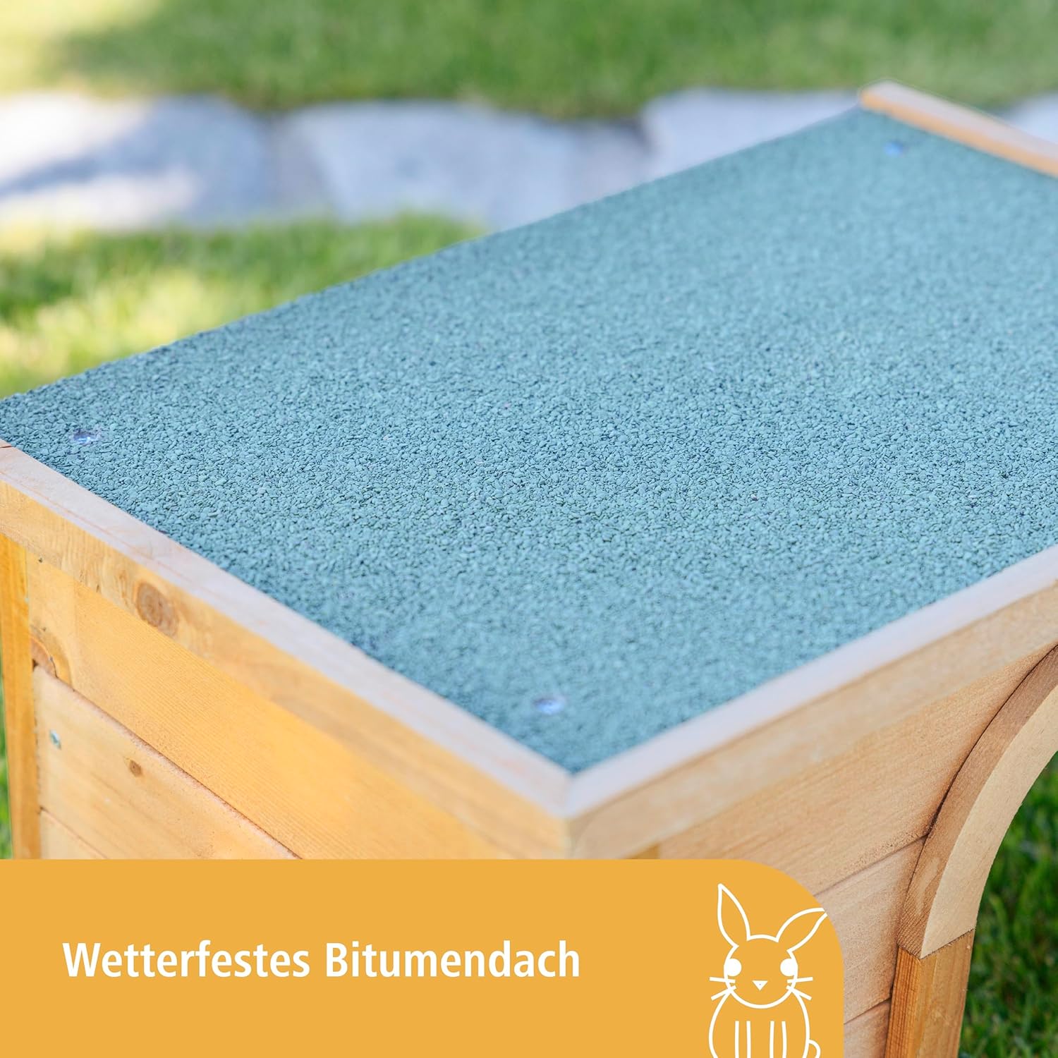 Detalle 2 de Kerbl Pet Nagerhaus – wetterfestes Kleintierhaus mit Dachplattform, 45x32x27 cm