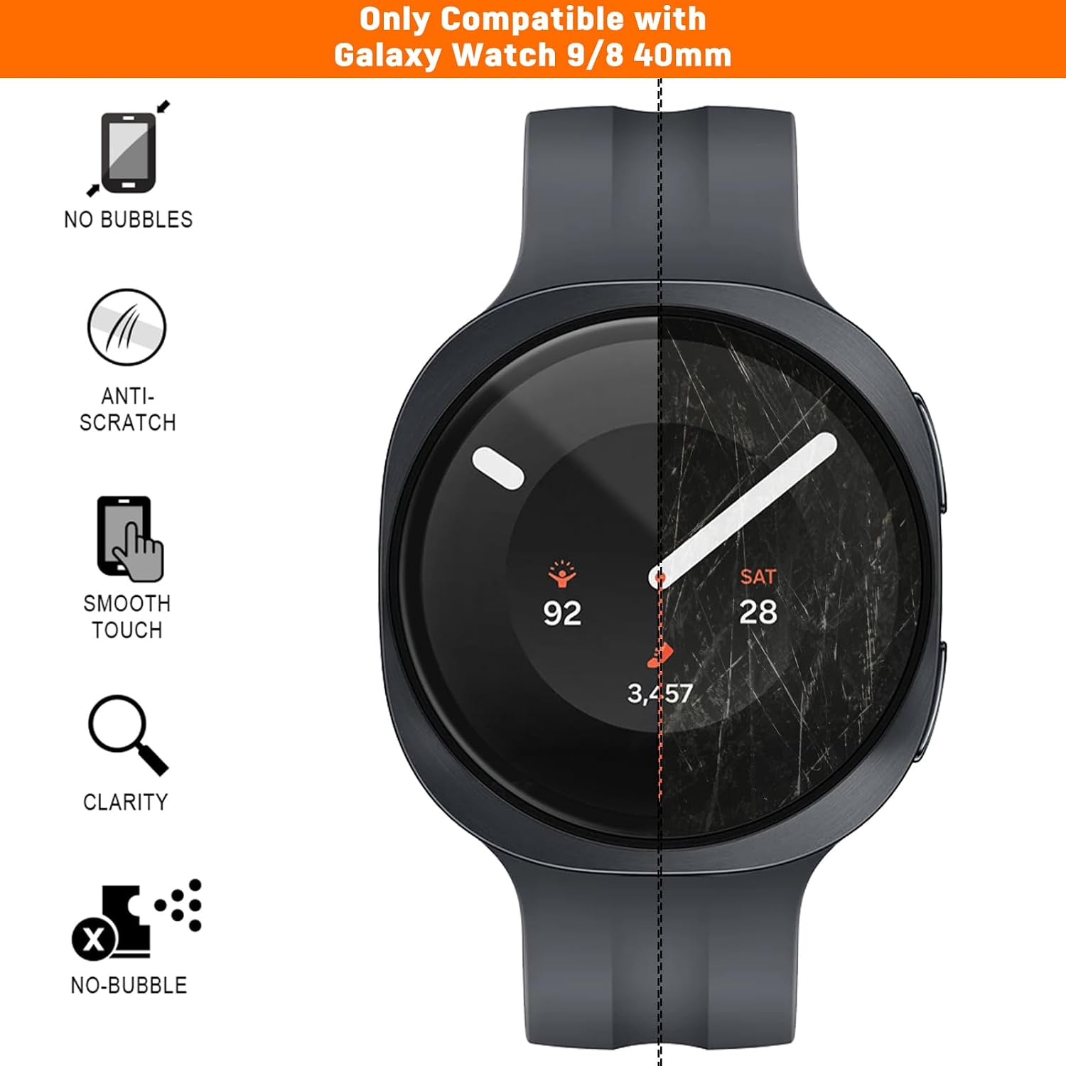 Thumbnail 6 de SPGUARD Galaxy Watch8 40mm Screen Protector 4-Pack