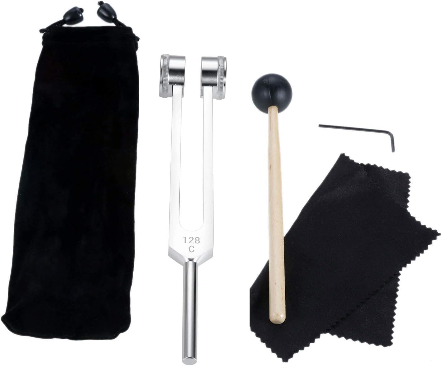 Detalle de DRELD 432 Hz Stimmgabel – Aluminiumlegierung, Silikonhammer und Samtbeutel