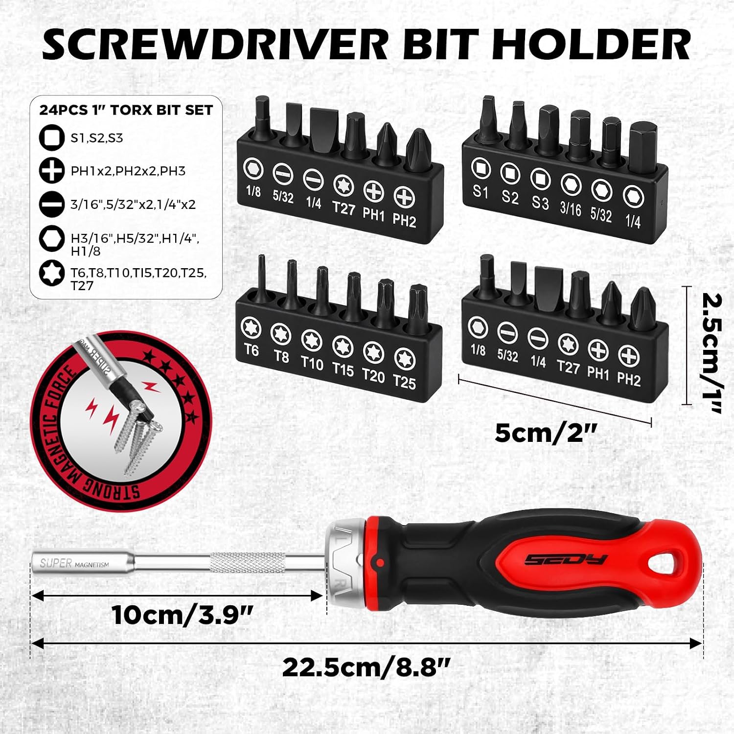 Thumbnail 1 de Ratcheting Screwdriver Bit Set, 26-Piece