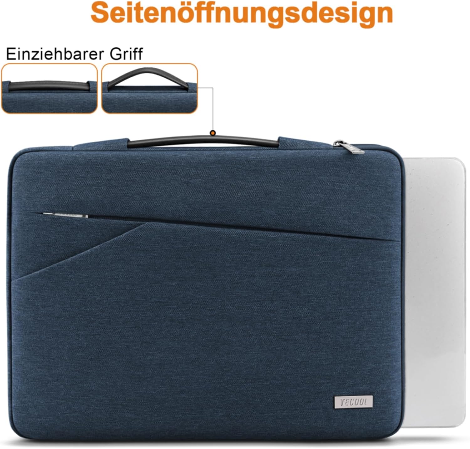 Thumbnail 6 de TECOOL 14 Zoll Laptop Tasche (wasserdicht, stoßfest) Denim Blau – für 14 Zoll Notebooks und 15,3 MacBook Air