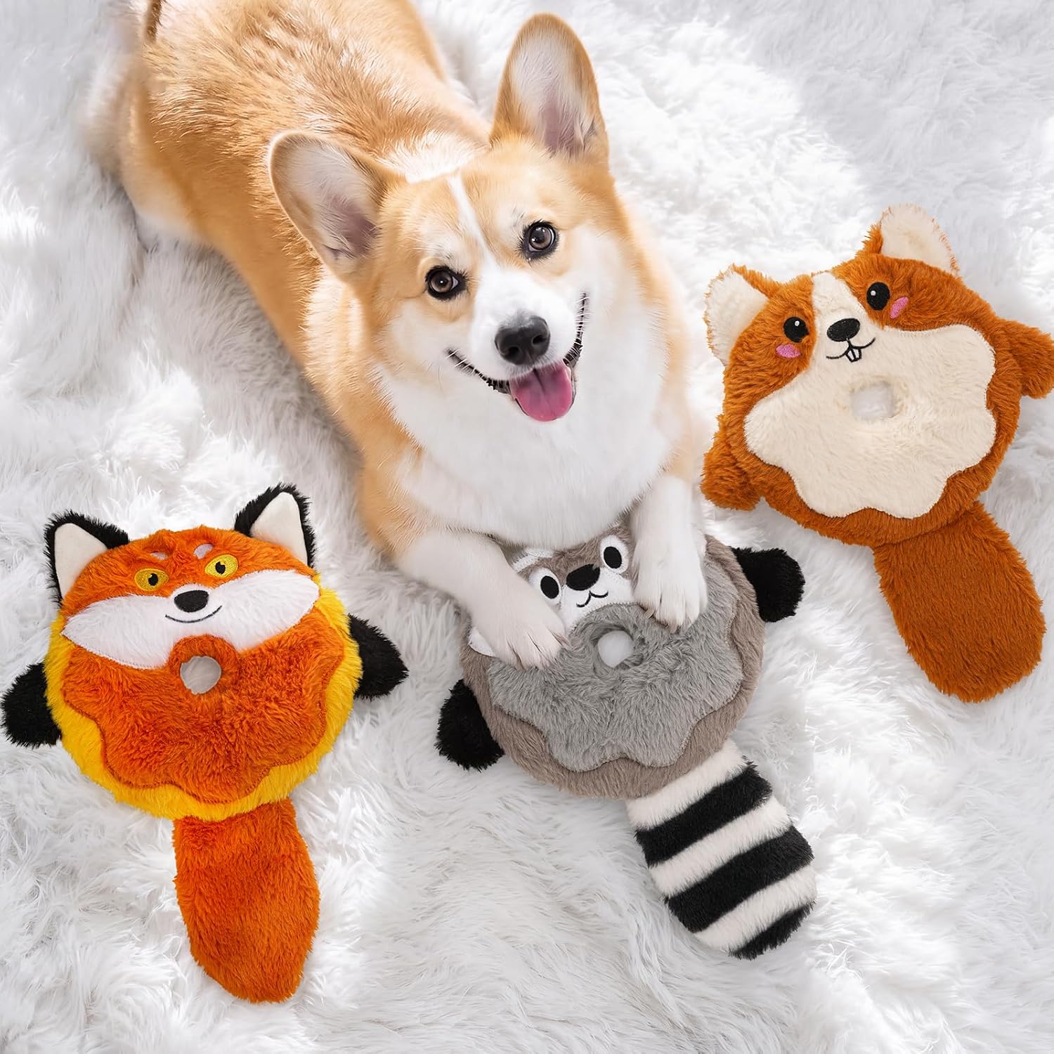 Detalle de LAONOPS Plush Dog Toys 3-Pack