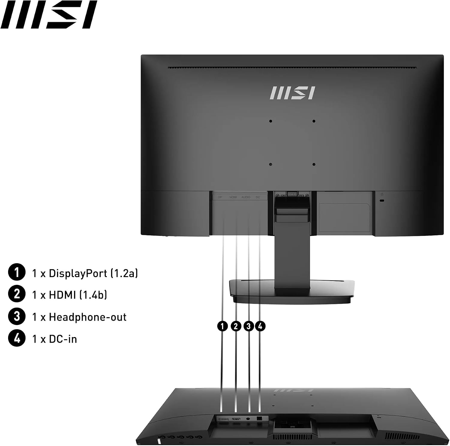 Thumbnail 6 de MSI PRO MP243X Monitor 24 pollici IPS FHD 100 Hz