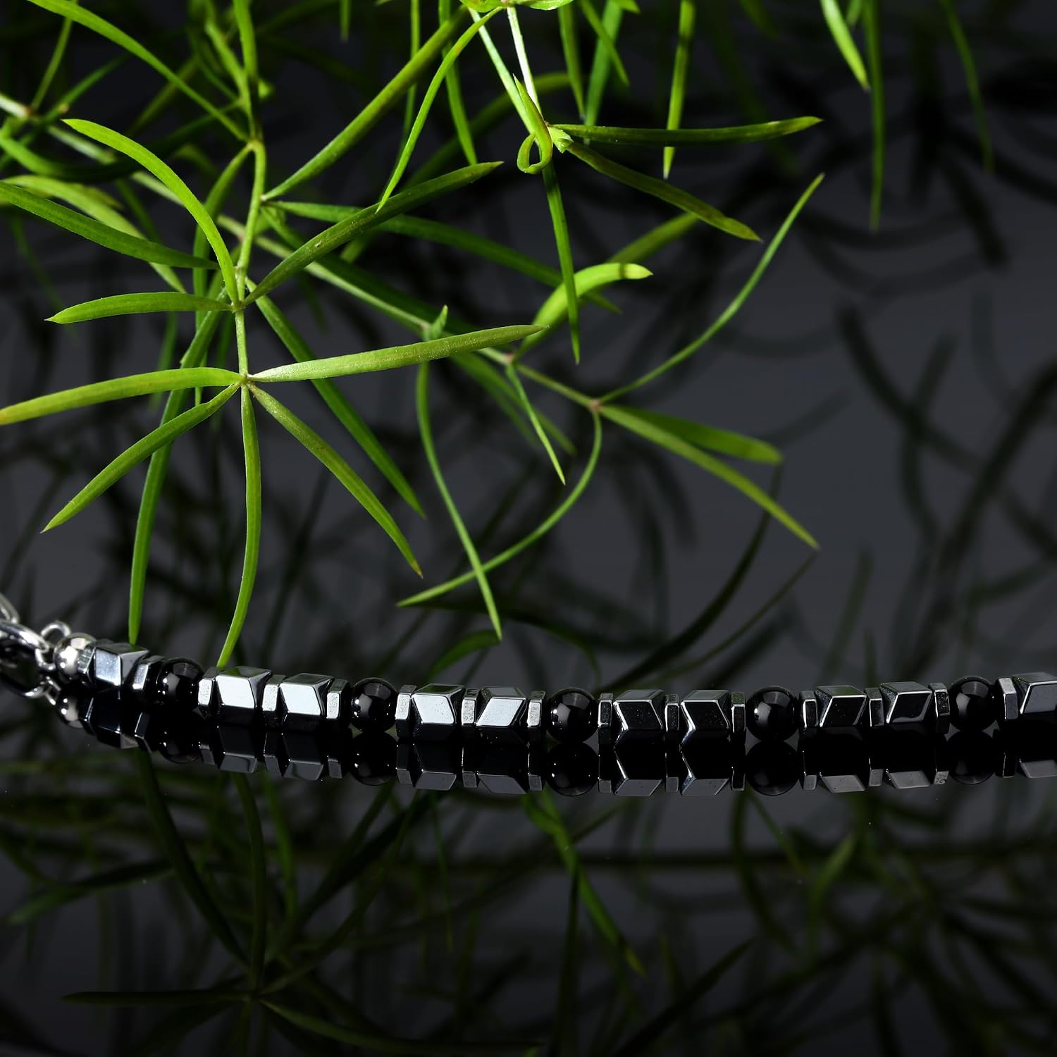 Detalle de Sector No Limits Basic Bracciale Uomo in acciaio, smalto, ematite, agata nera – SZS97