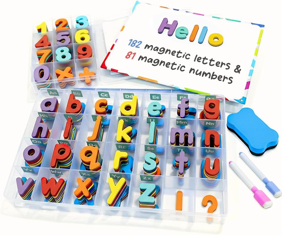 Detalle de Magnetic Letters and Numbers 182+81 set