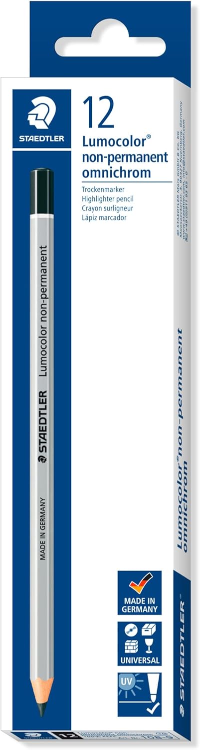 Detalle de Staedtler 108-0 Marcatore a Secco Nonpermanente – Matita Esagonale Bianca