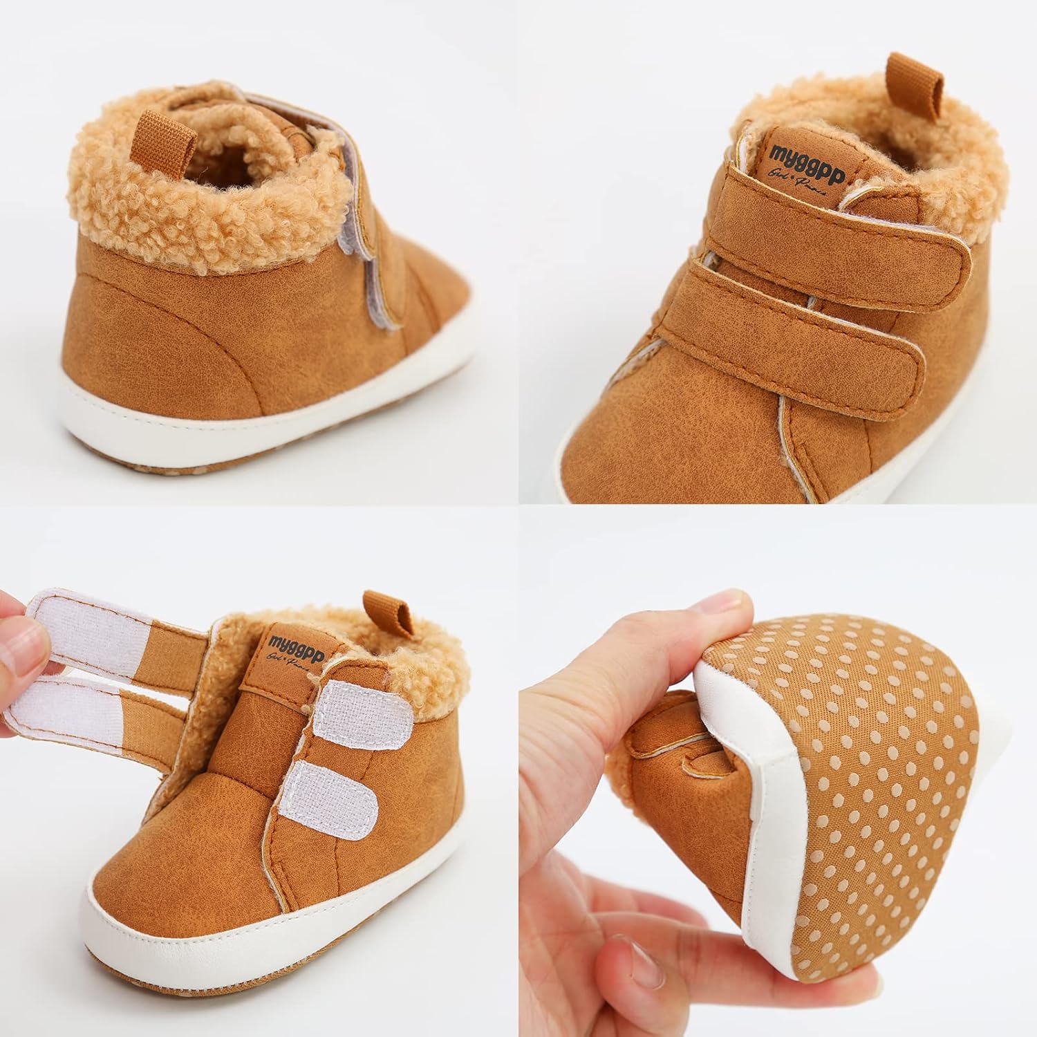 Detalle de RVROVIC Baby Anti-Slip Sneakers: Soft Ankle Boots for First Walkers