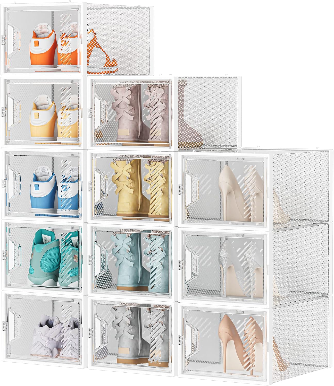 Detalle de SIMPDIY Clear Shoe Storage Boxes 12-Pack