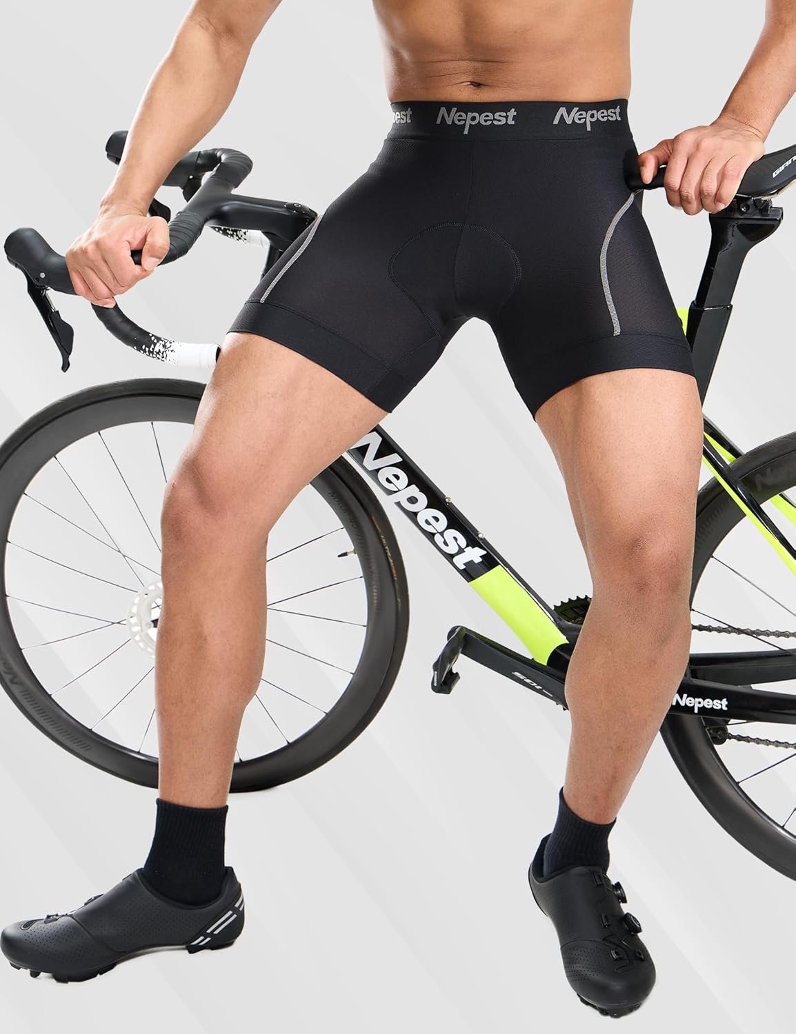 Thumbnail 1 de Nepest Radunterhose Herren Gepolstert 4D – Atmungsaktiv, Schnell Trocknend, Breiter Bund