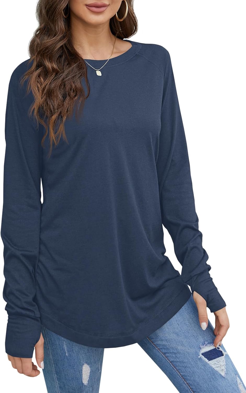 Thumbnail 1 de Fisoew Women's Casual Long Sleeve Tops