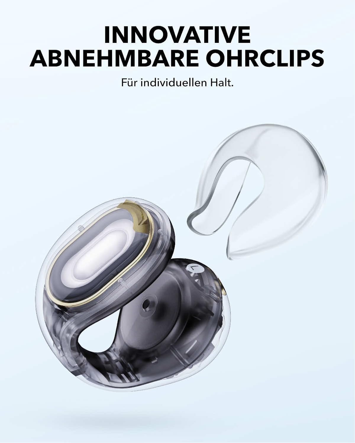 Detalle de soundcore C30i by Anker Open-Ear Earbuds mit Clip – leichte Clip-on Kopfhörer für Sport, bis 30 h