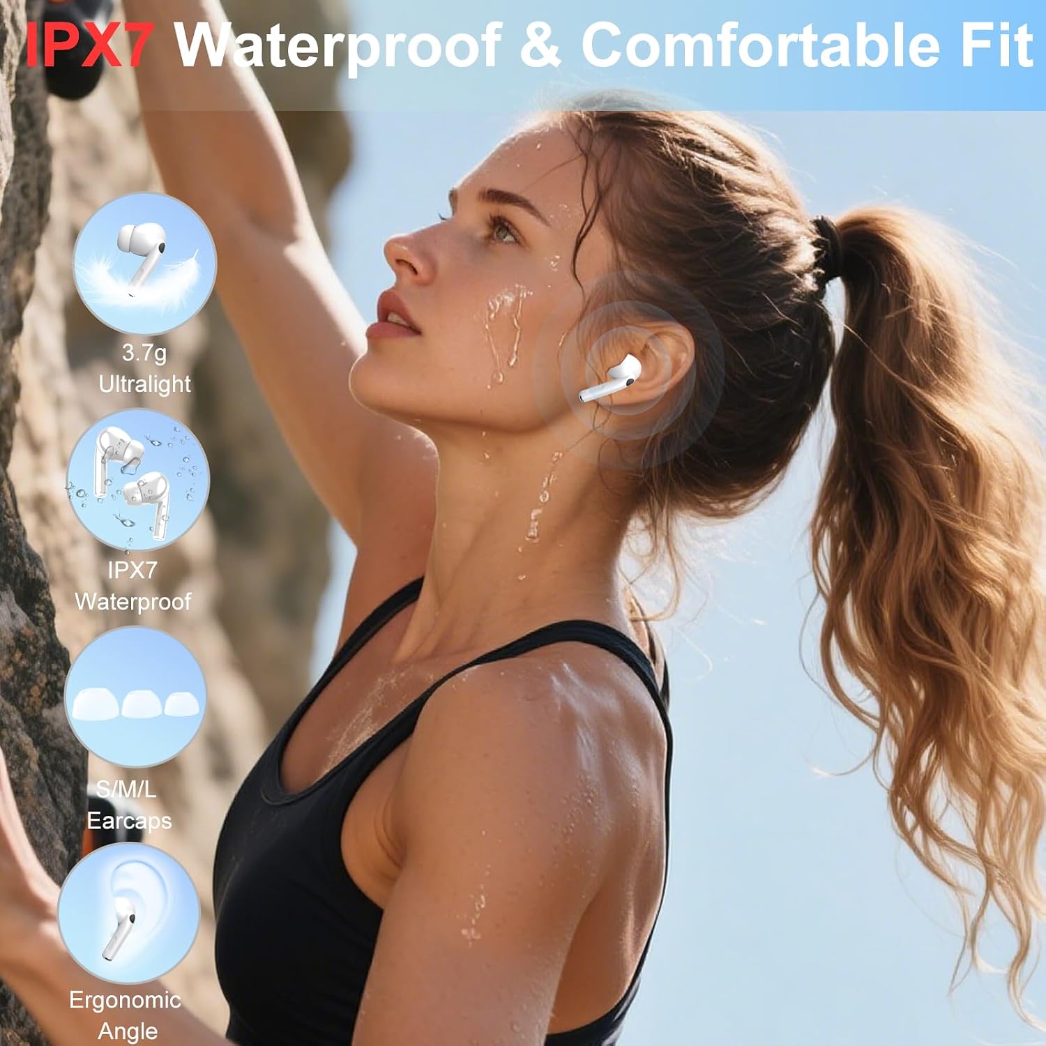 Thumbnail 6 de Touchscreen Wireless Earbuds 48H battery