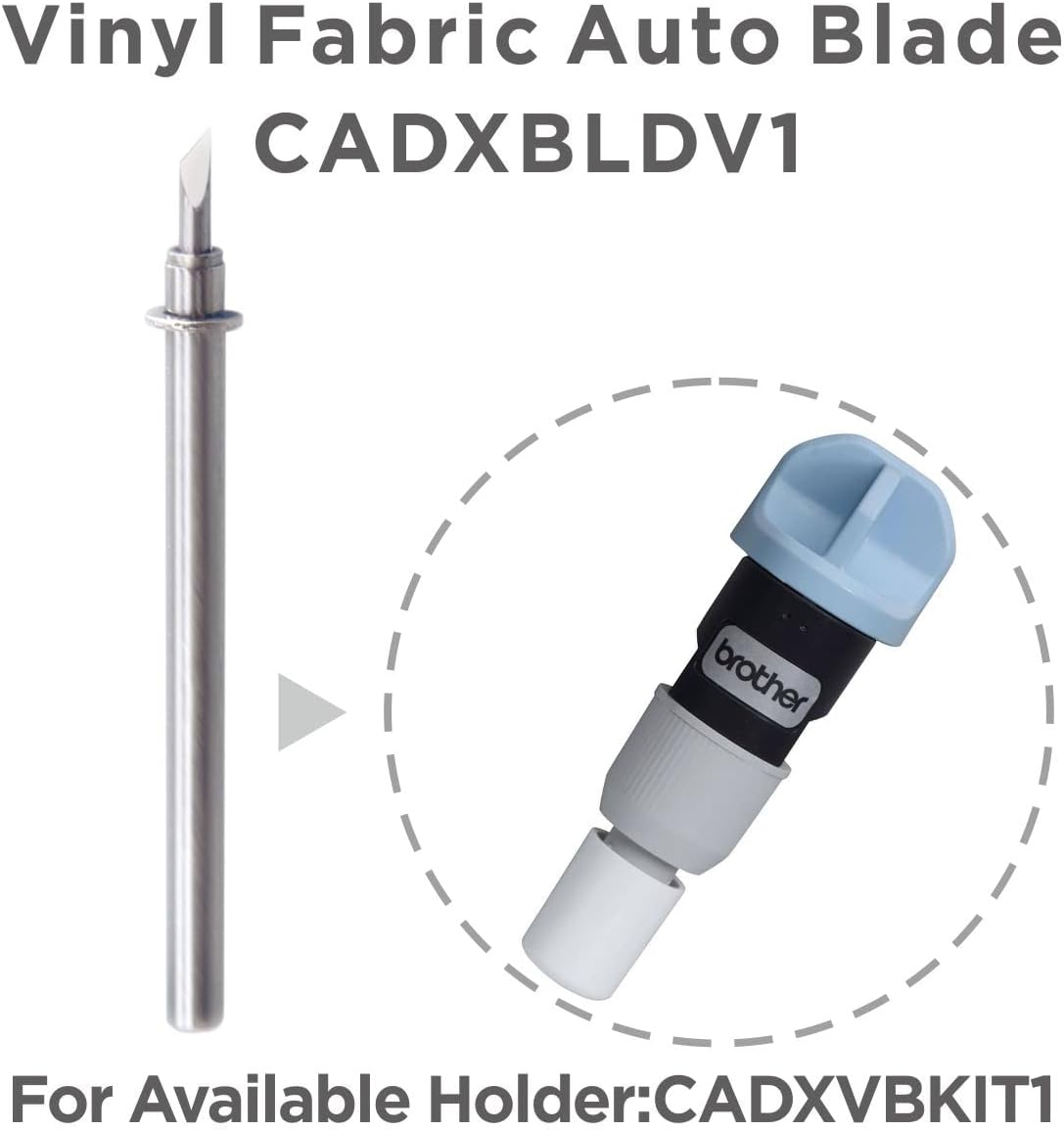 Detalle 2 de DBwhole CADXBLDV1 ビニールオートブレード 2本セット 合金鋼製 Brother ScanNCut DX用