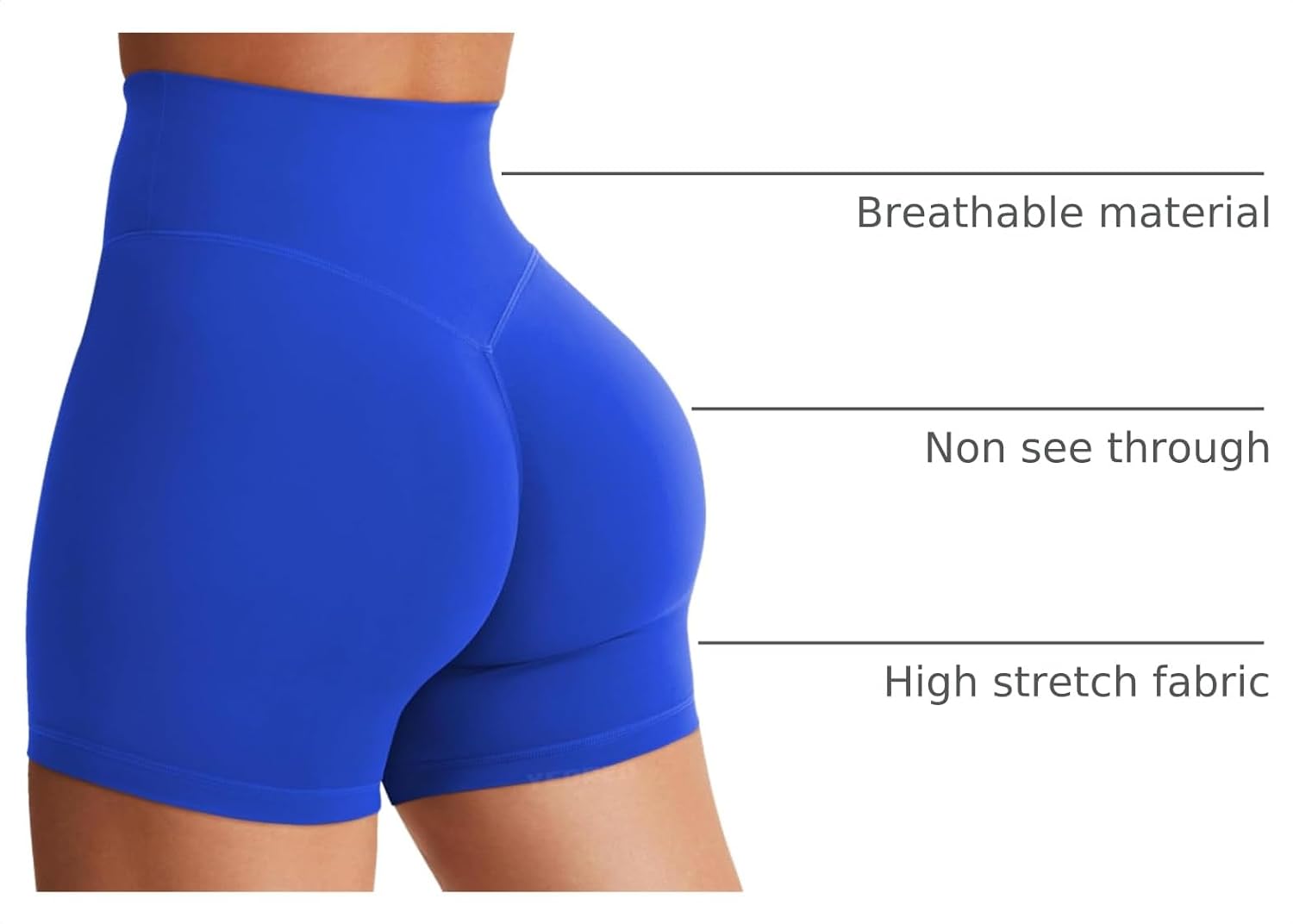Thumbnail 3 de YEOREO Women's High-Waisted Bike Shorts (3.6" / 4.5" / 6"): Hidden Scrunch, Tummy Control, Non-Front Seam