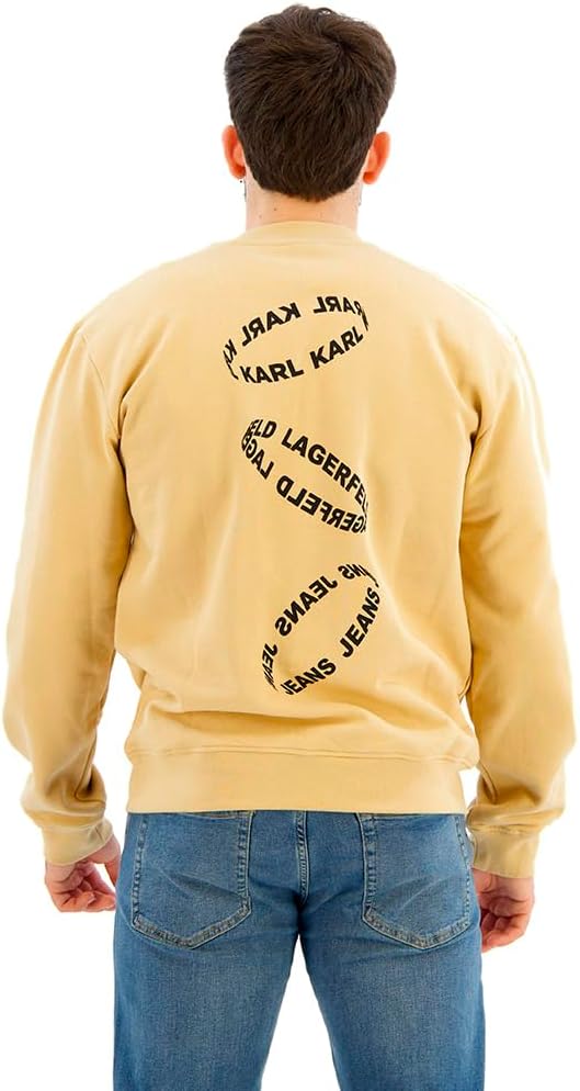 Detalle 2 de Karl Lagerfeld Jeans Uomo Regular Multi Ring Sweatshirt: stile quotidiano sostenibile