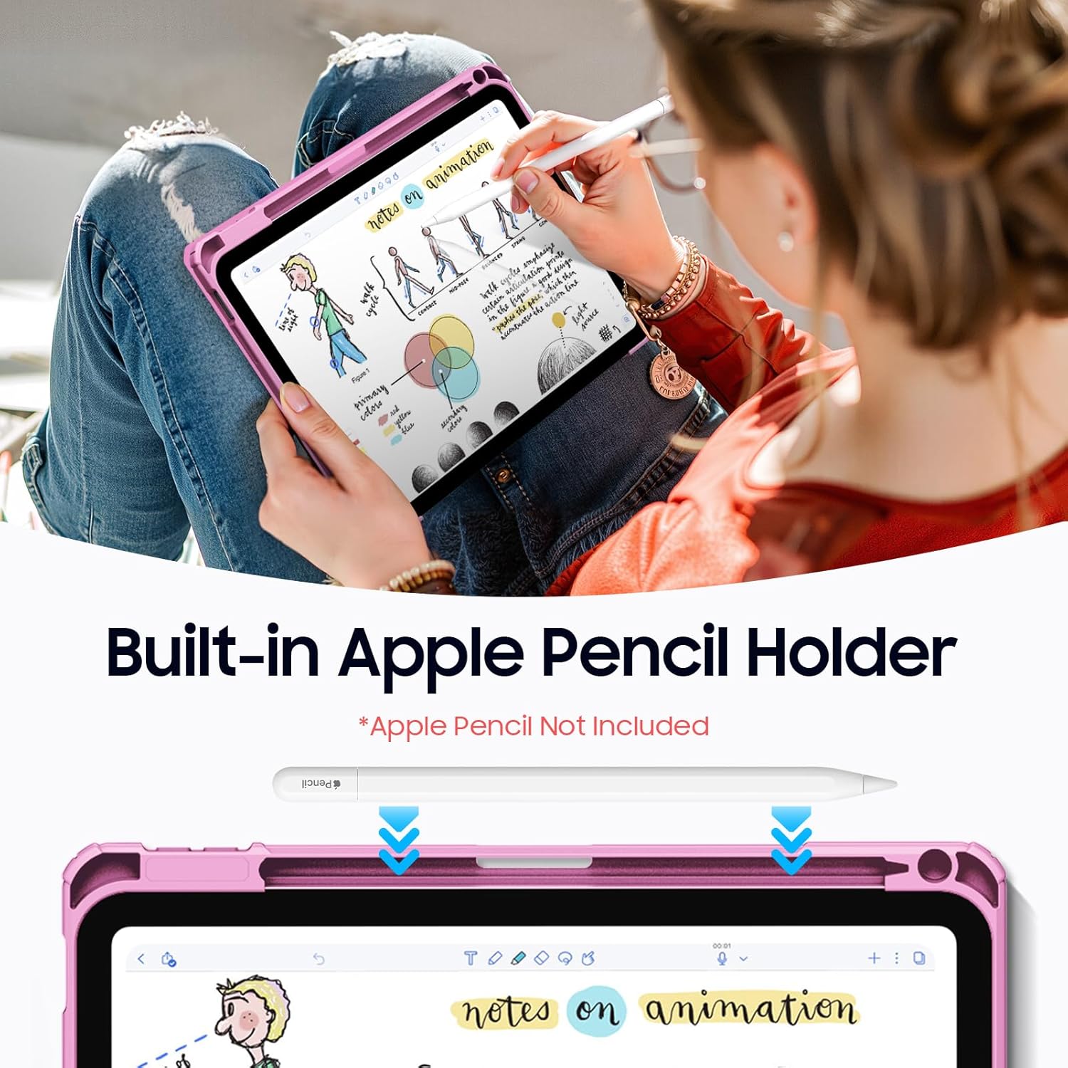 Thumbnail 5 de Fintie Hybrid Hülle für iPad (A16) 11. Generation 11 Zoll 2025 – Lilac Rosa