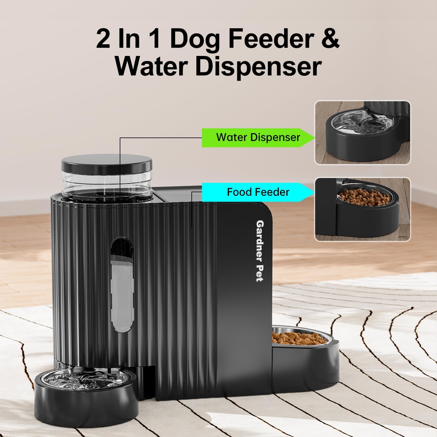 Thumbnail 1 de Gardner Pet 2 in 1 Cat Feeder and Water Dispenser 6L