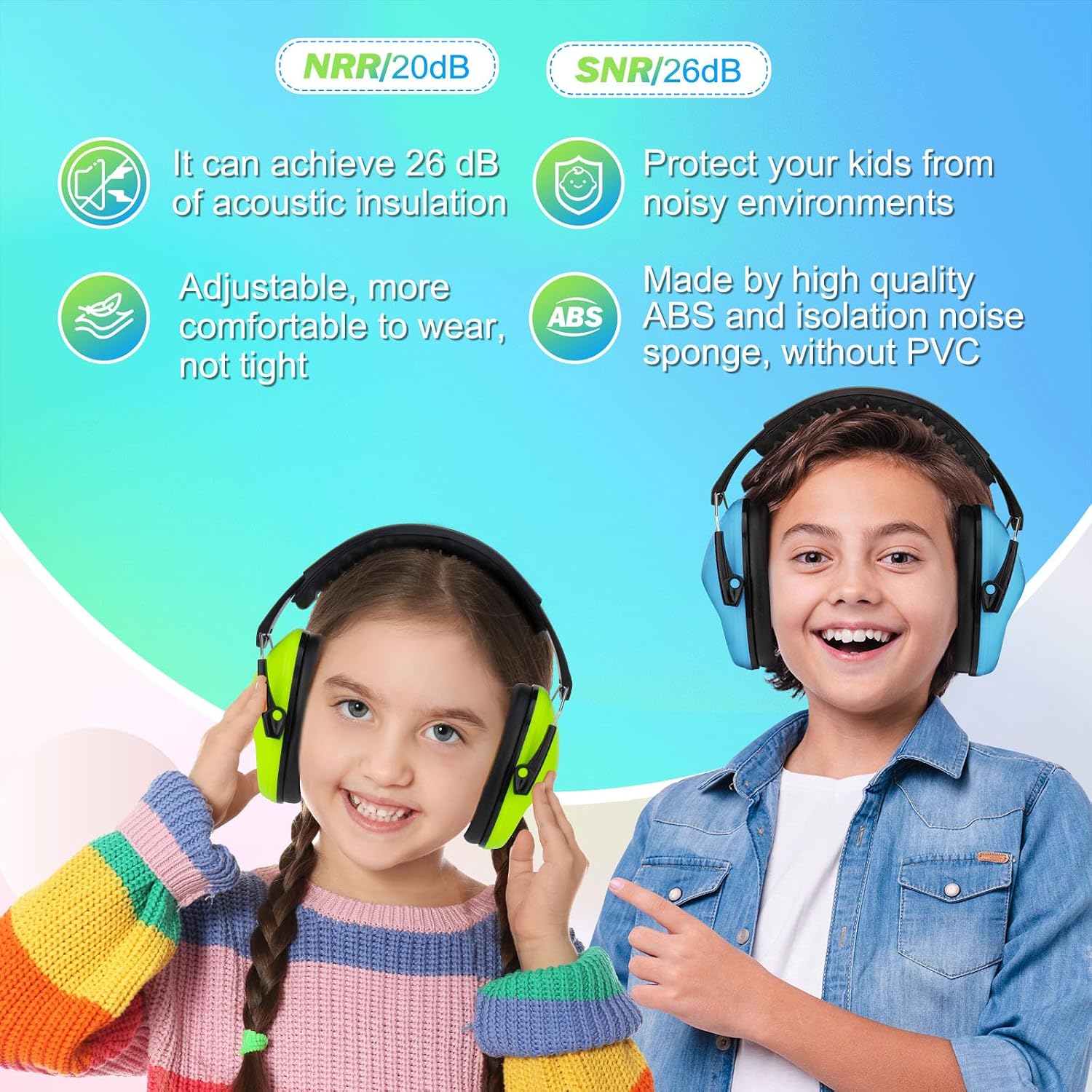 Detalle 2 de Kriogor Ear Defenders Children 26dB Headphones for Kids