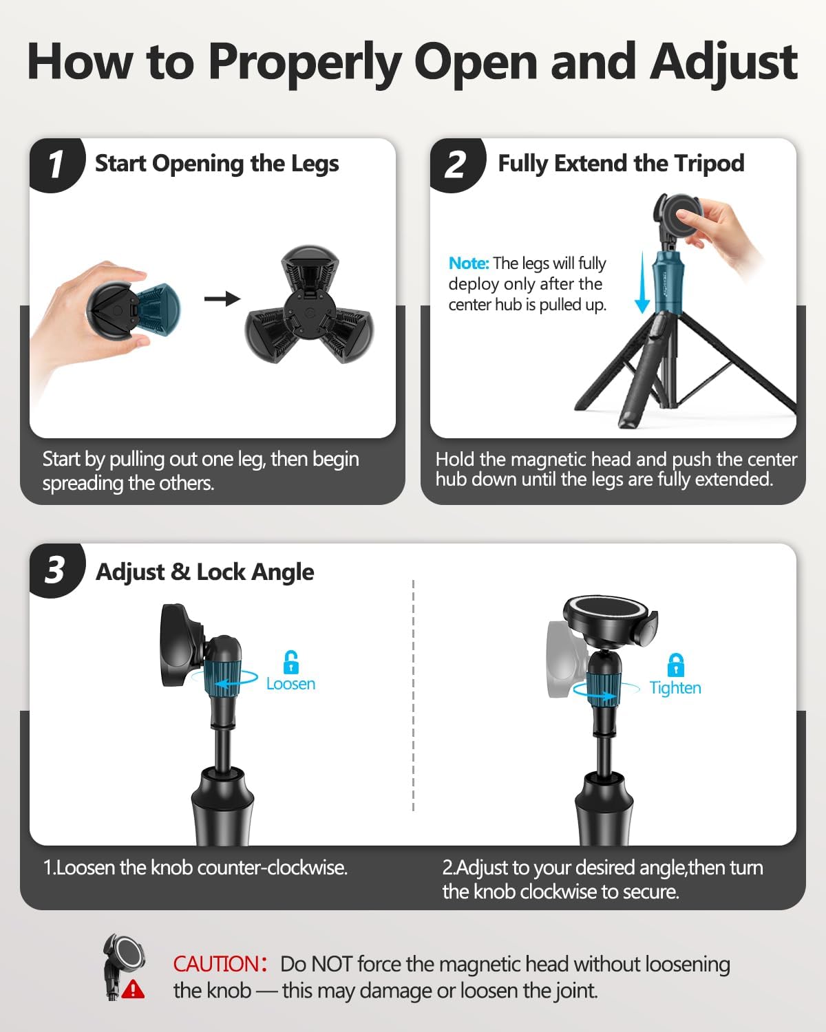 Thumbnail 6 de UBeesize 72'' Magnetic Tripod