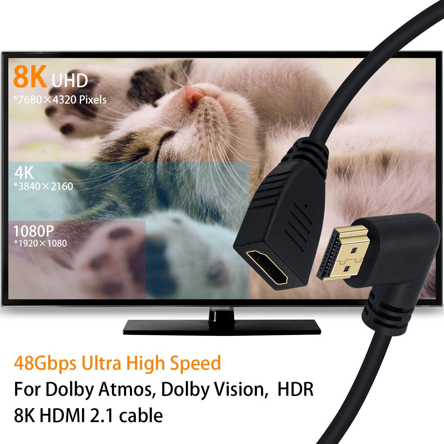 Thumbnail 3 de Maxhood 8K HDMI Extension Cable 2FT