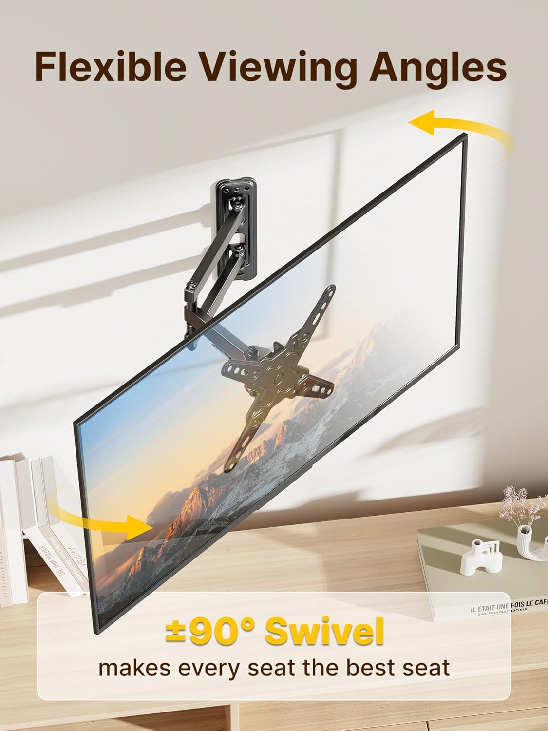 Thumbnail 3 de monTEK TV wall mount 13–43 inch, 44 lb capacity