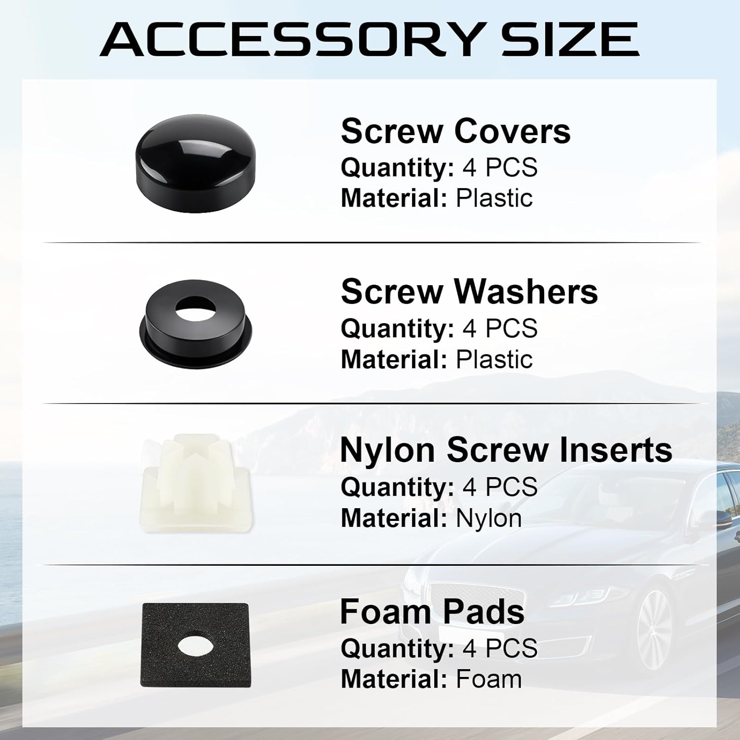 Detalle de LivTee Rustproof License Plate Screws 4 Sets