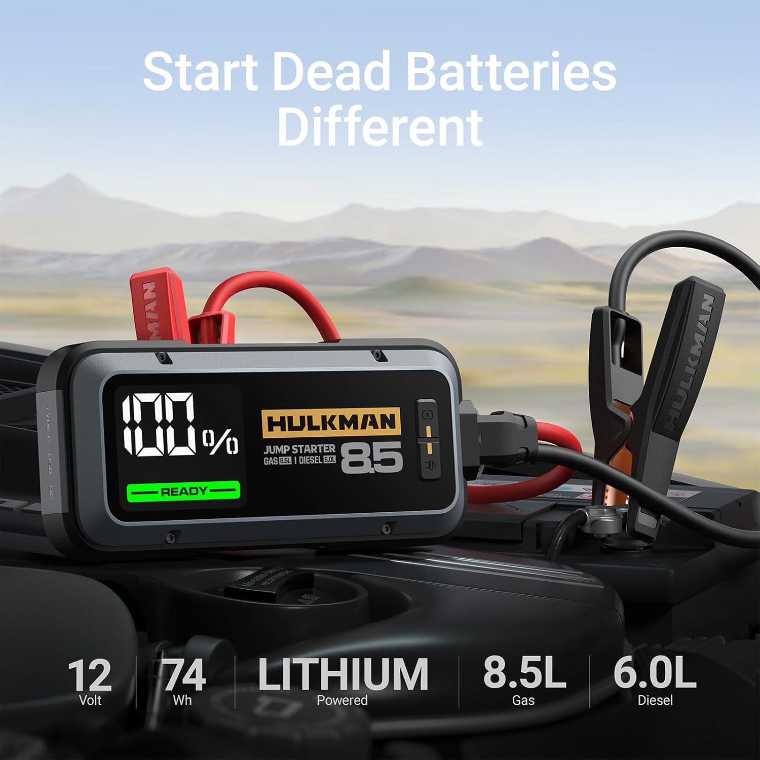 Thumbnail 1 de HULKMAN Alpha85 Smart Jump Starter 2000 Amp – 12V Portable Car Battery Booster