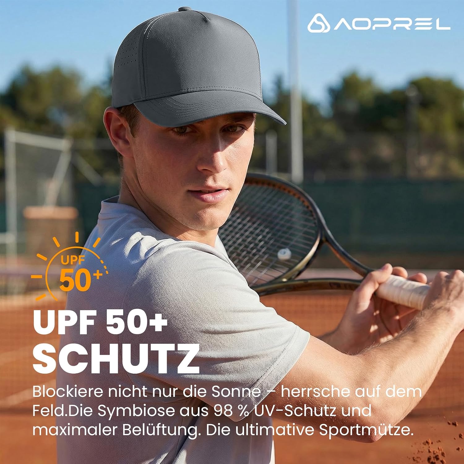 Detalle 2 de AOPREL Baseball Cap: Wasserabweisend, atmungsaktiv und schnelltrocknend – Unisex
