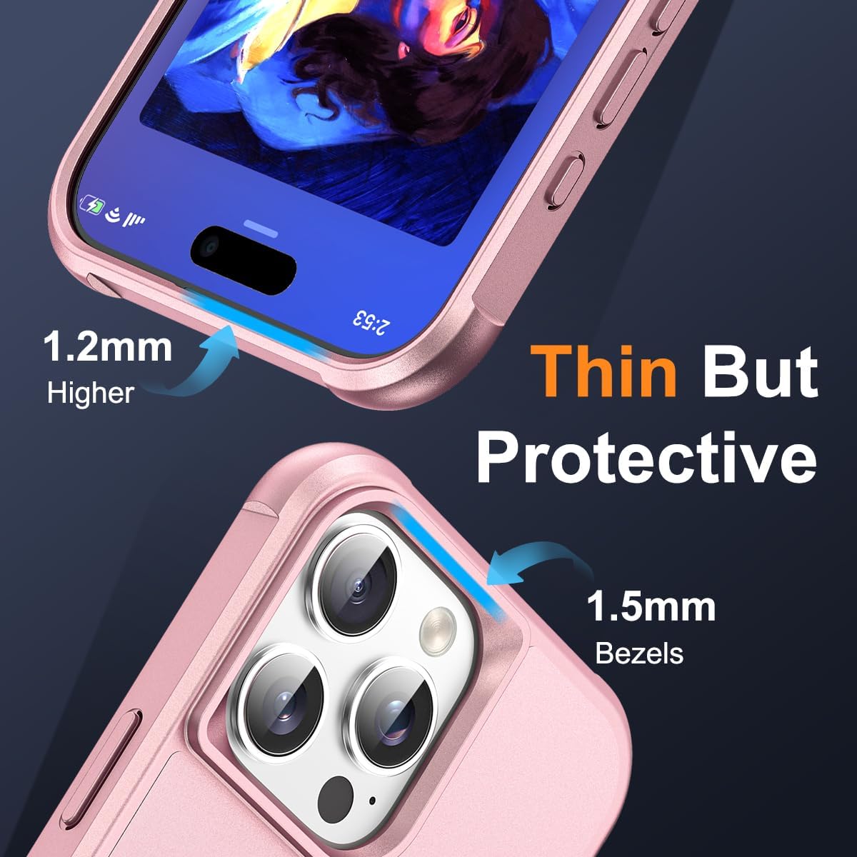 Thumbnail 5 de SKYLMW Magnetic O-Ring Kickstand Case for iPhone 16 Pro (6.3") with MagSafe Compatibility