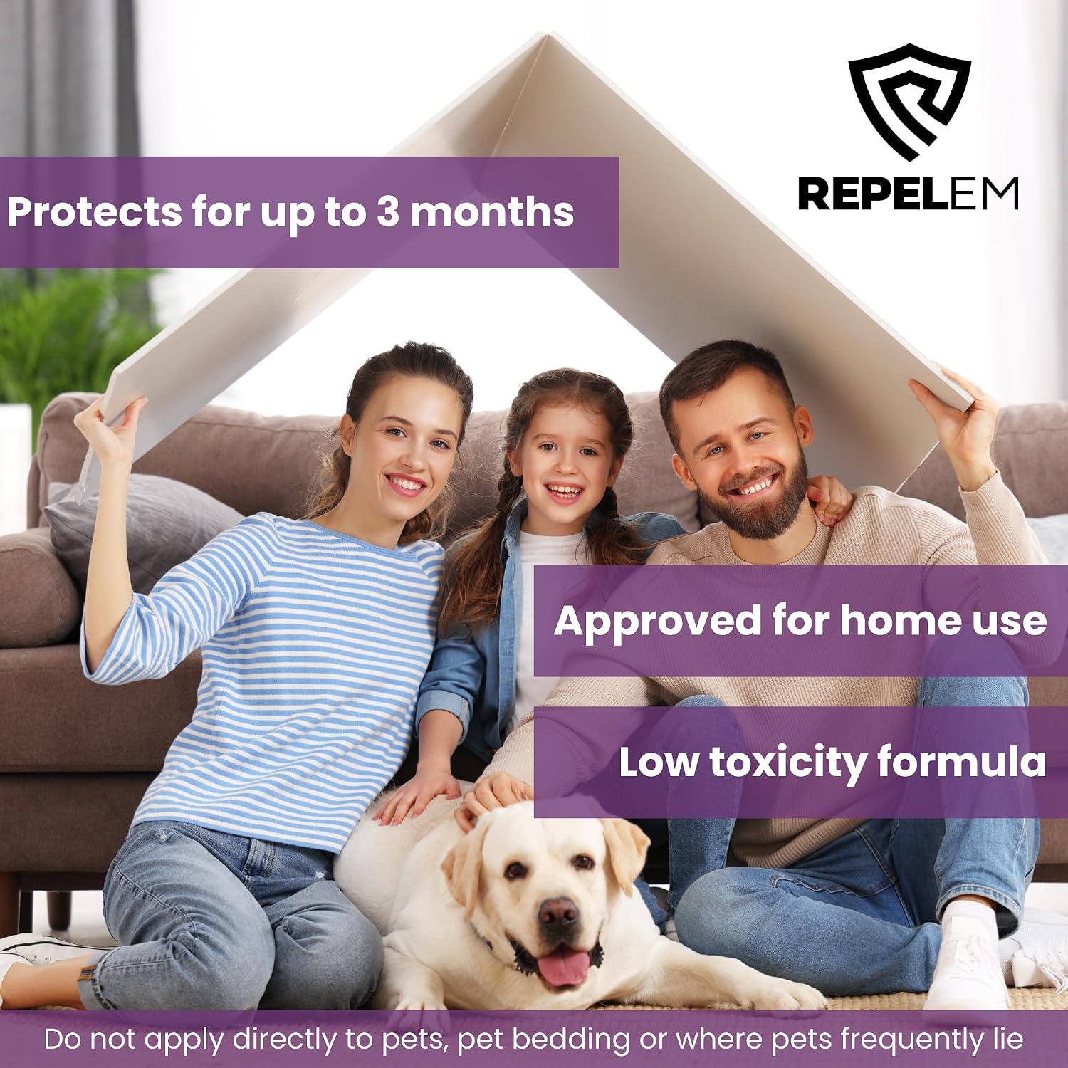 Thumbnail 4 de REPELEM Flea Spray for The Home – 1L: Household Killer for Eggs, Larvae and Adults
