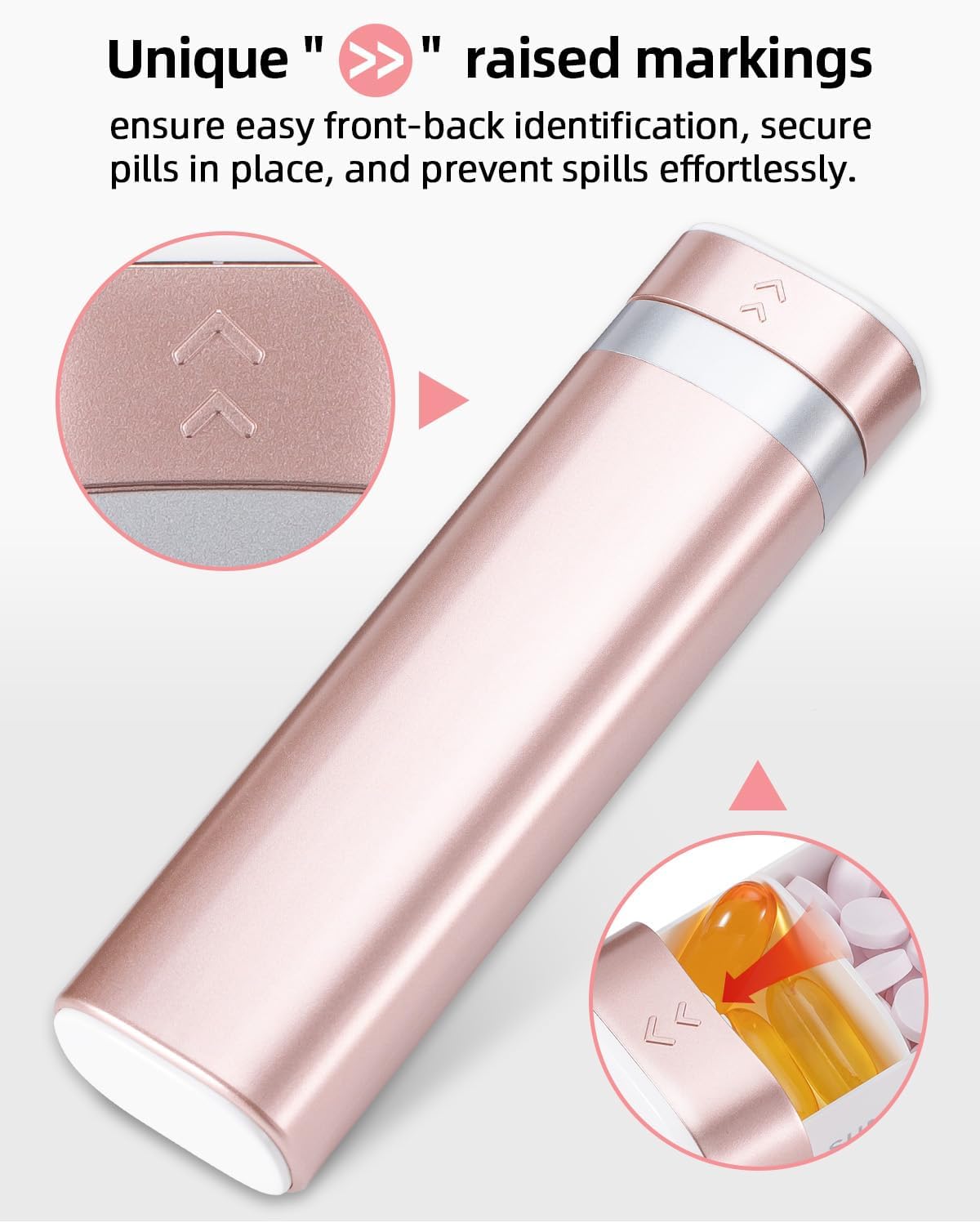 Detalle de Betife 7 Day Pill Box with 1-Time-Daily Slots – Compact, Travel-Friendly Weekly Organiser