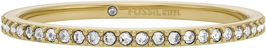 Thumbnail 4 de Fossil anneaux d’éternité en acier inoxydable pour femmes (finition polie, couleur argent) – taille 12