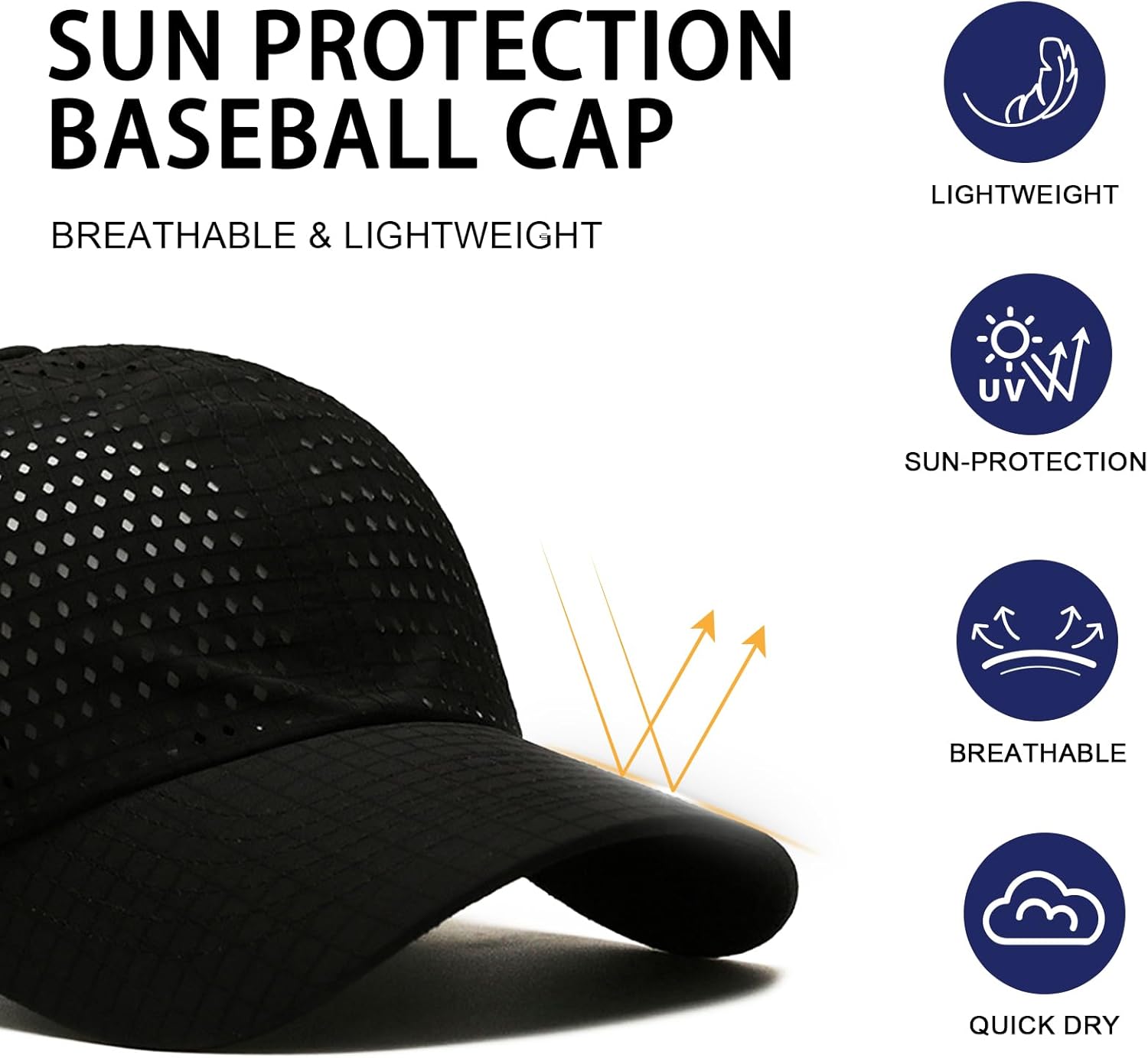 Thumbnail 1 de AYPOW Gorra de béisbol transpirable 2 uds