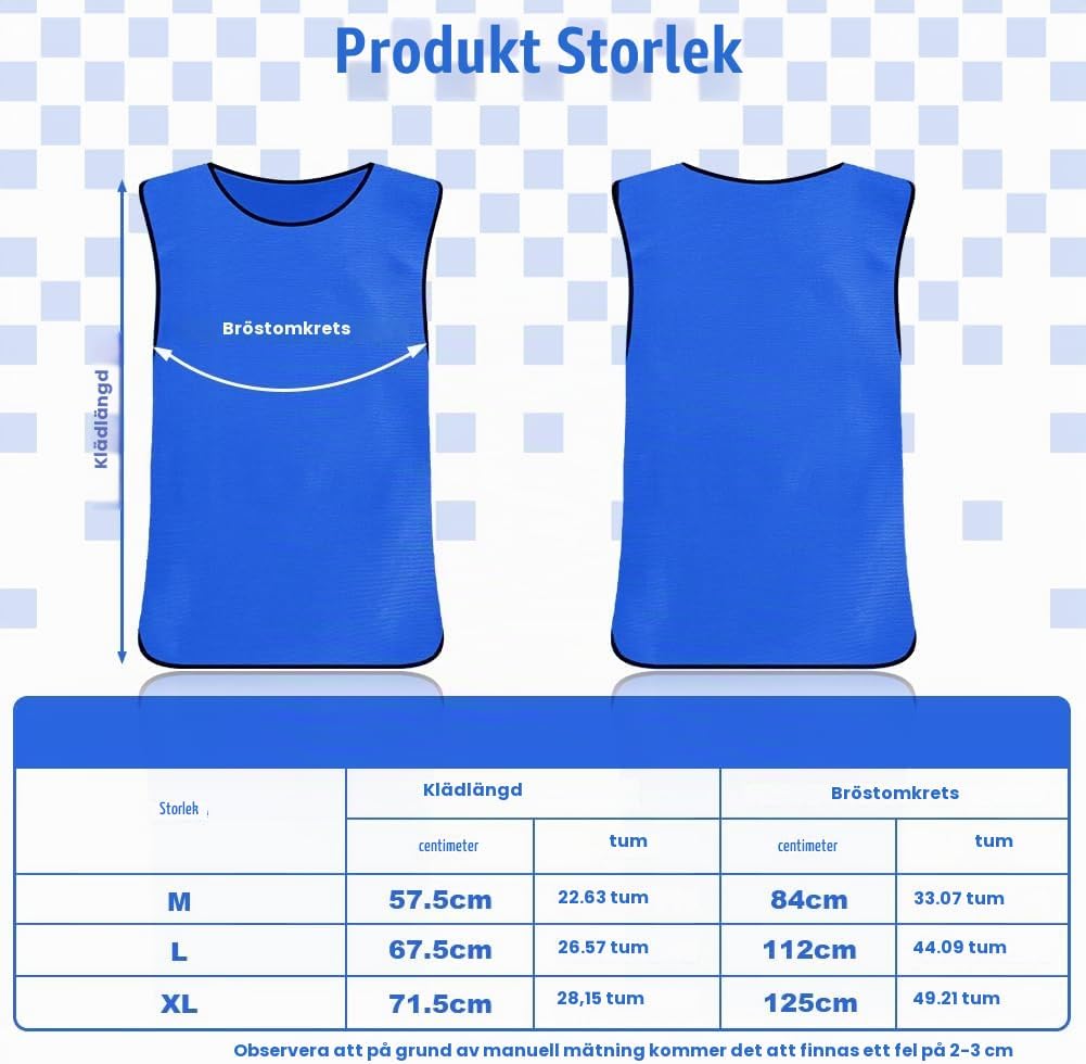 Detalle 2 de BSBUY träningsvästar för lagträning, 6-pack i polyester mesh