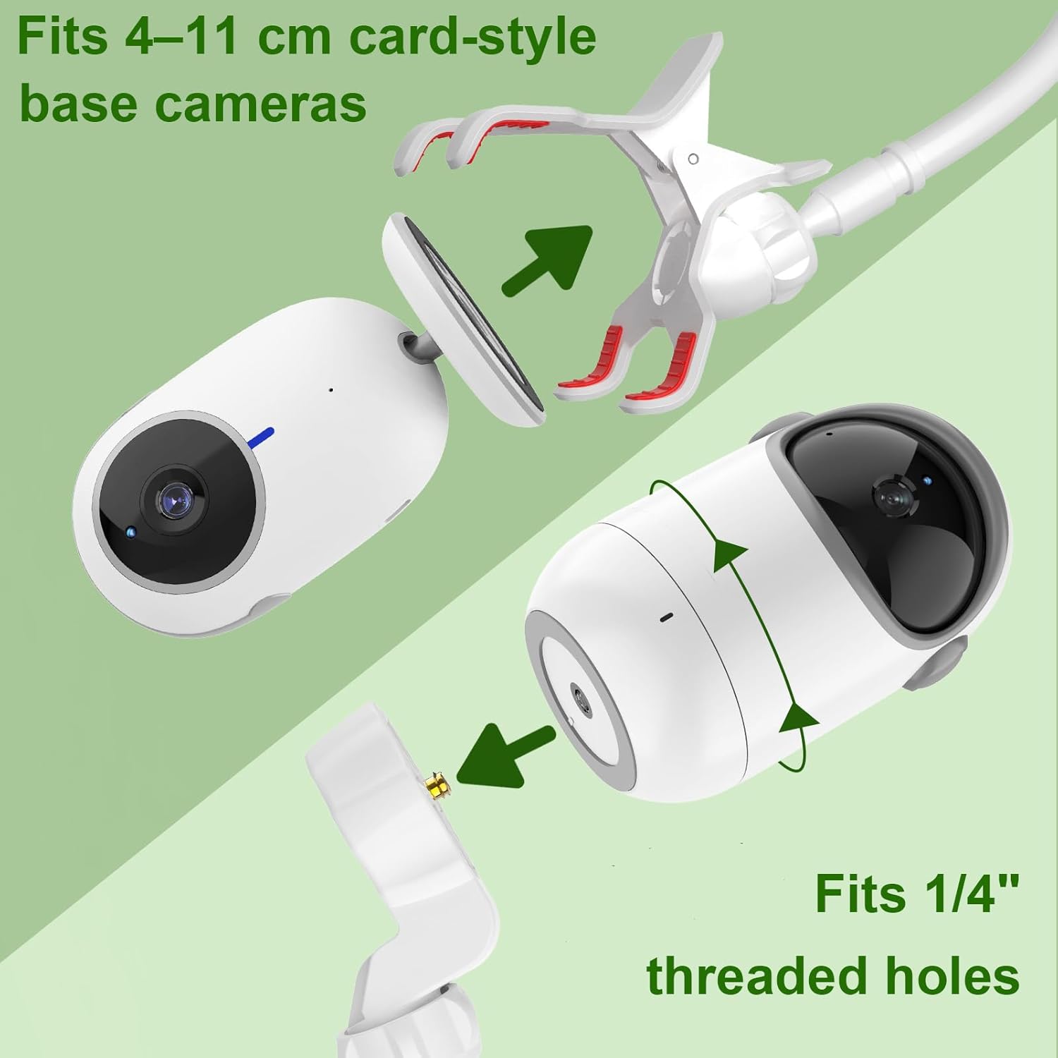 Thumbnail 1 de TakTark Support universel pour babyphone : support flexible avec pinçe et adaptateur 1/4