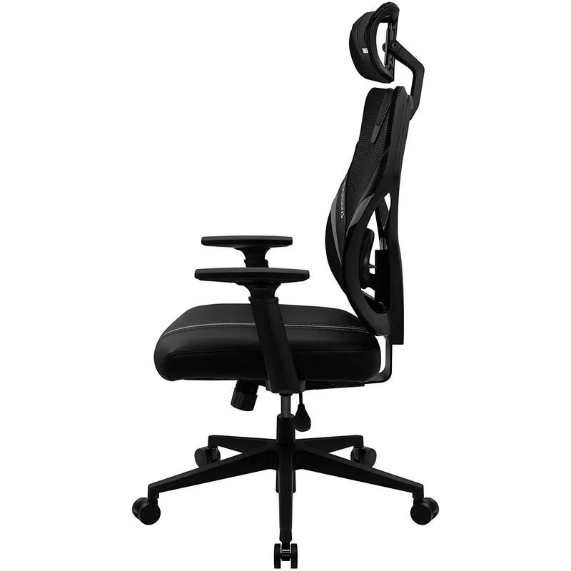 Detalle de ThunderX3 Yama 1: Silla Gaming Negra con ergonomía adaptada y malla transpirable