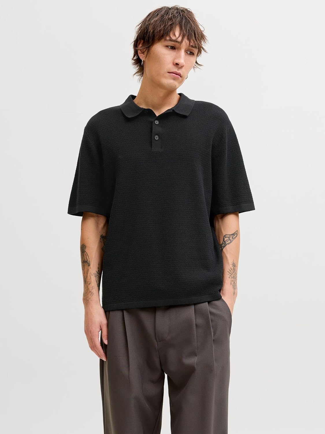 Detalle 2 de JACK & JONES Jjegeorge Knit Polo SS Sn Homme