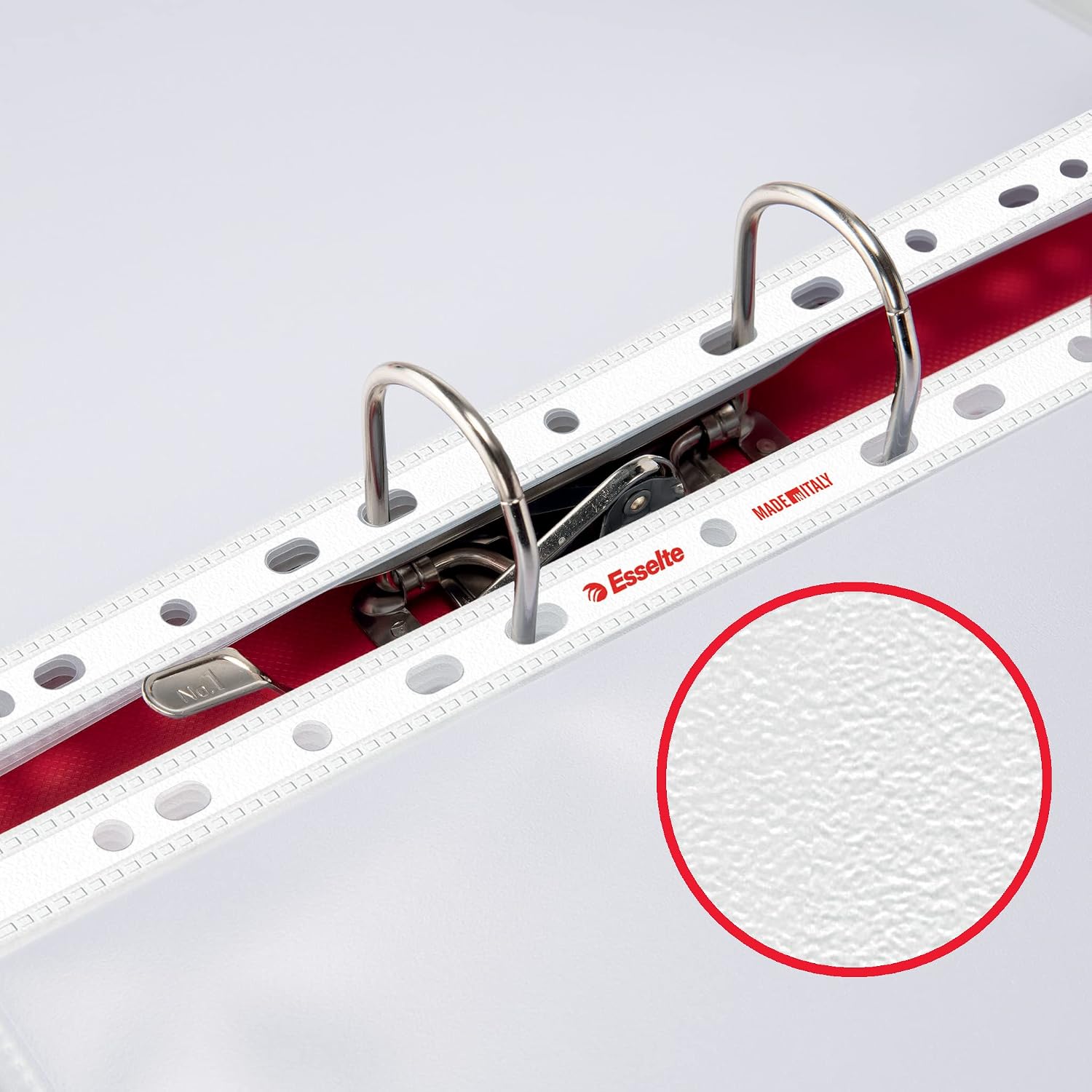Detalle de Esselte 100 Buste per raccoglitori A4 con fori universali, antiriflesso, anti-copia – ideale per archiviazione sicura e pulita